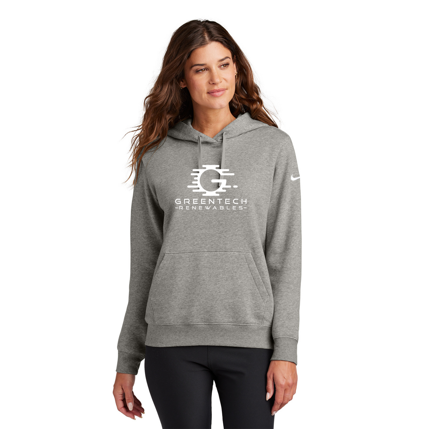 Nike Women's Club Fleece Sleeve Swoosh Pullover Hoodie - NKFD9889