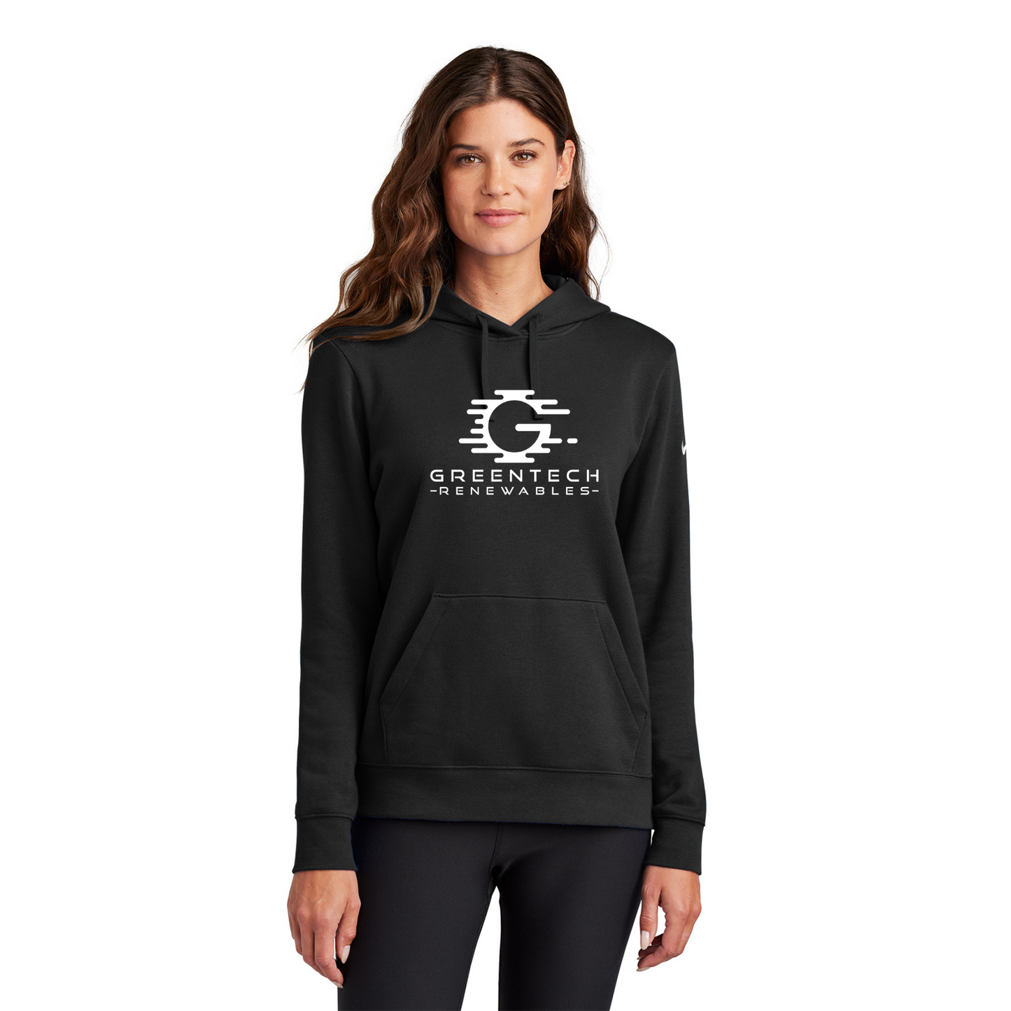 Nike Women's Club Fleece Sleeve Swoosh Pullover Hoodie - NKFD9889