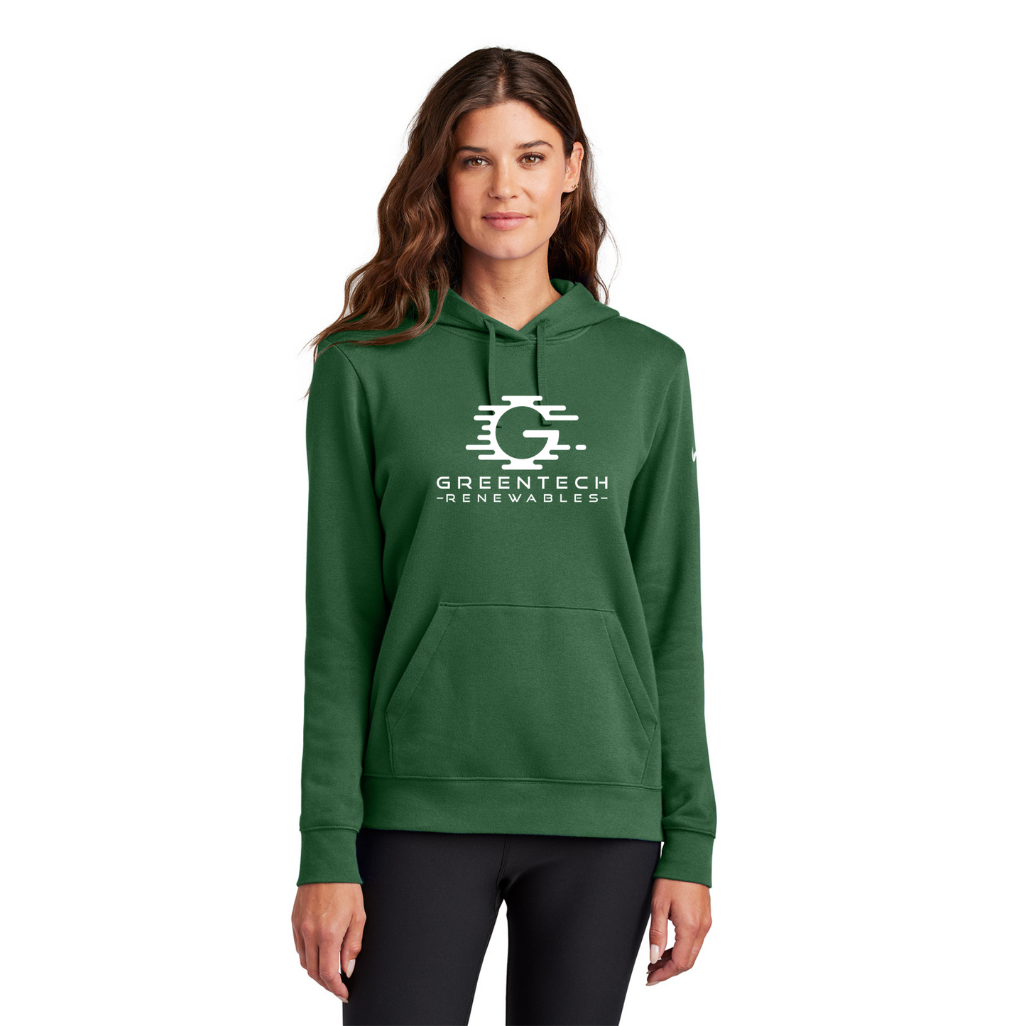 Nike Women's Club Fleece Sleeve Swoosh Pullover Hoodie - NKFD9889