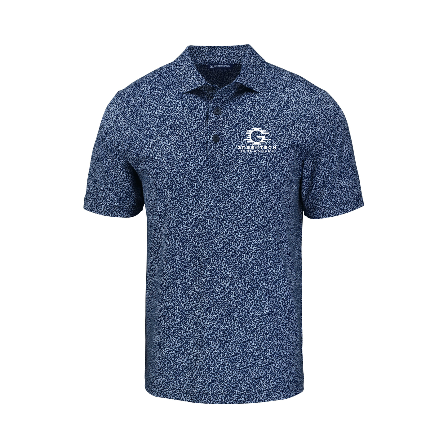 Cutter & Buck Pike Eco Pebble Print Stretch Recycled Mens Polo -  MCK01304