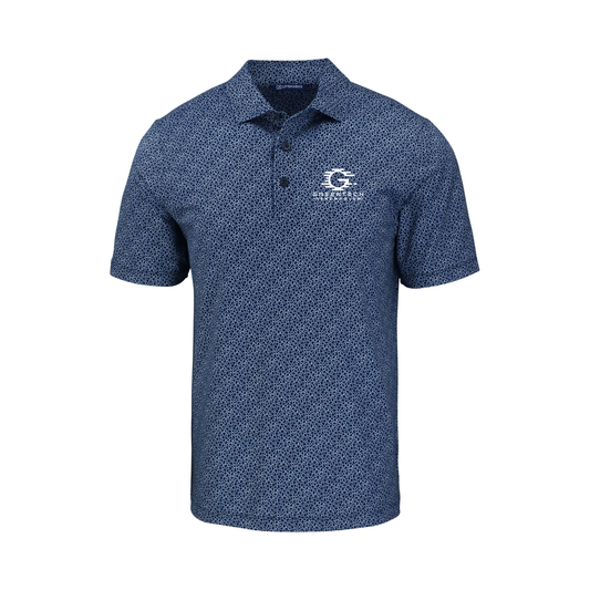 Cutter & Buck Pike Eco Pebble Print Stretch Recycled Mens Polo -  MCK01304