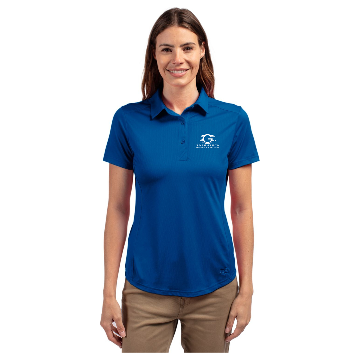 Cutter & Buck Prospect Eco Textured Stretch Recycled Womens Short Sleeve Polo - LCK00111