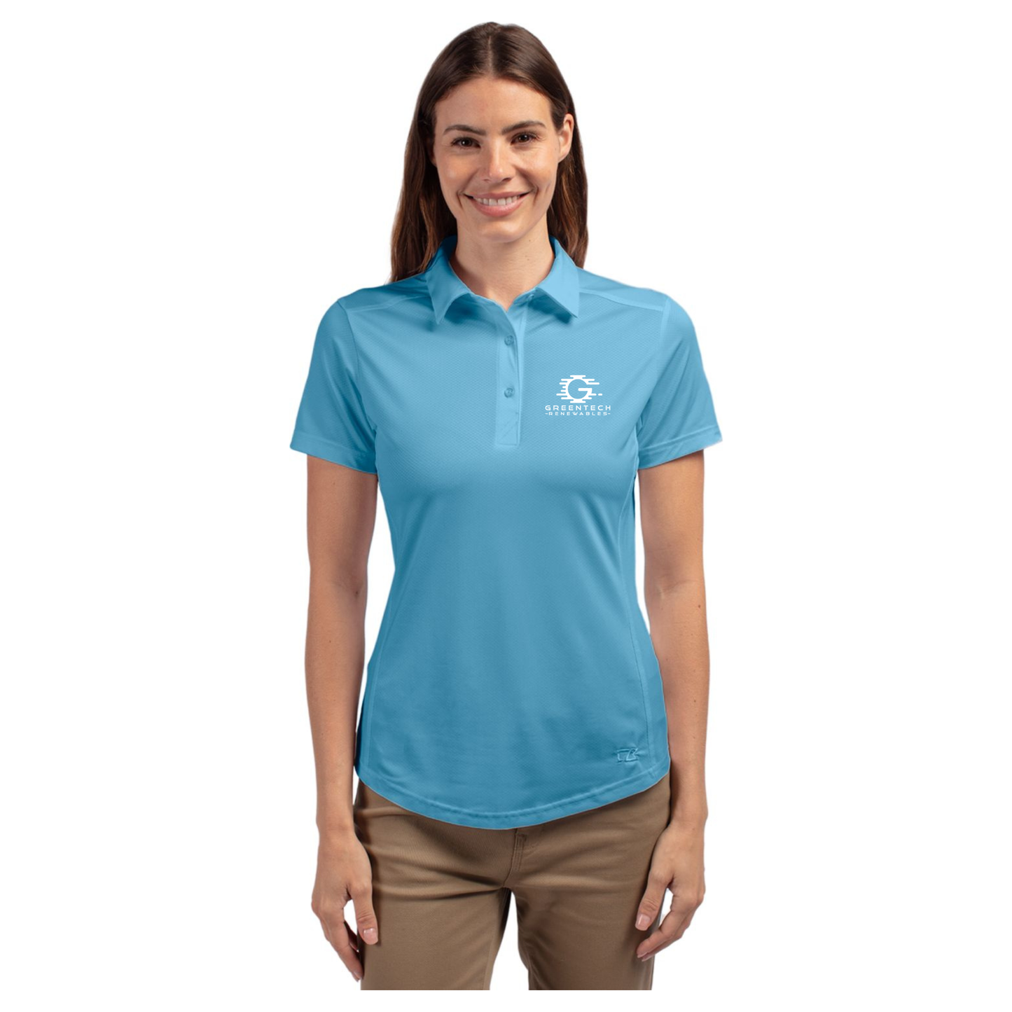 Cutter & Buck Prospect Eco Textured Stretch Recycled Womens Short Sleeve Polo - LCK00111