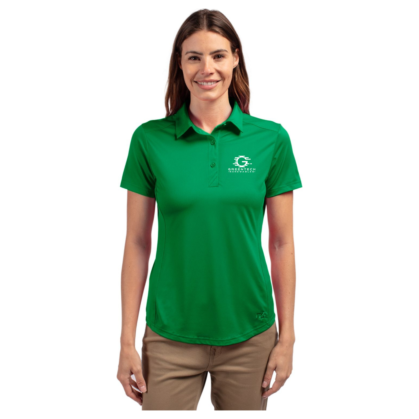 Cutter & Buck Prospect Eco Textured Stretch Recycled Womens Short Sleeve Polo - LCK00111