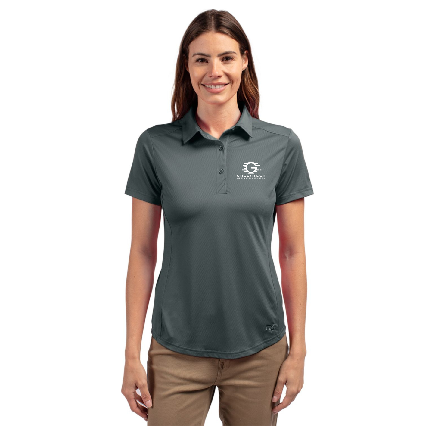 Cutter & Buck Prospect Eco Textured Stretch Recycled Womens Short Sleeve Polo - LCK00111