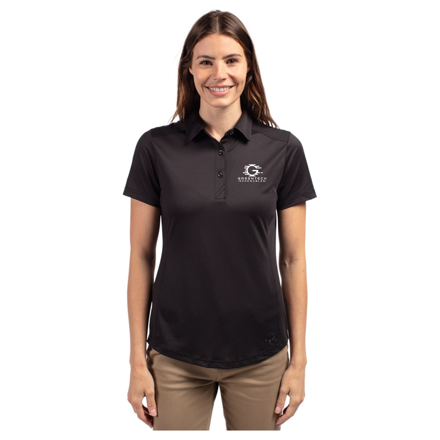 Cutter & Buck Prospect Eco Textured Stretch Recycled Womens Short Sleeve Polo - LCK00111