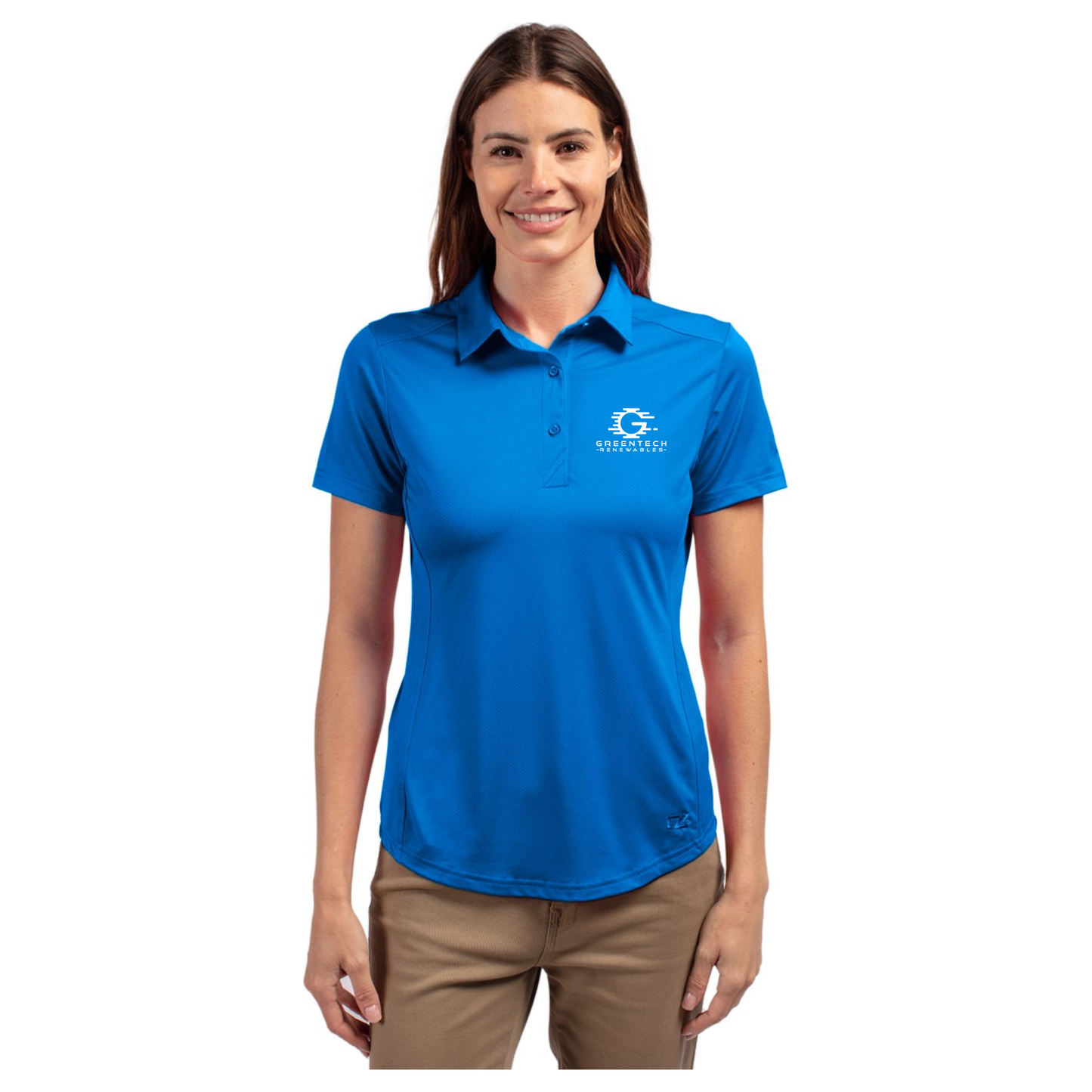 Cutter & Buck Prospect Eco Textured Stretch Recycled Womens Short Sleeve Polo - LCK00111