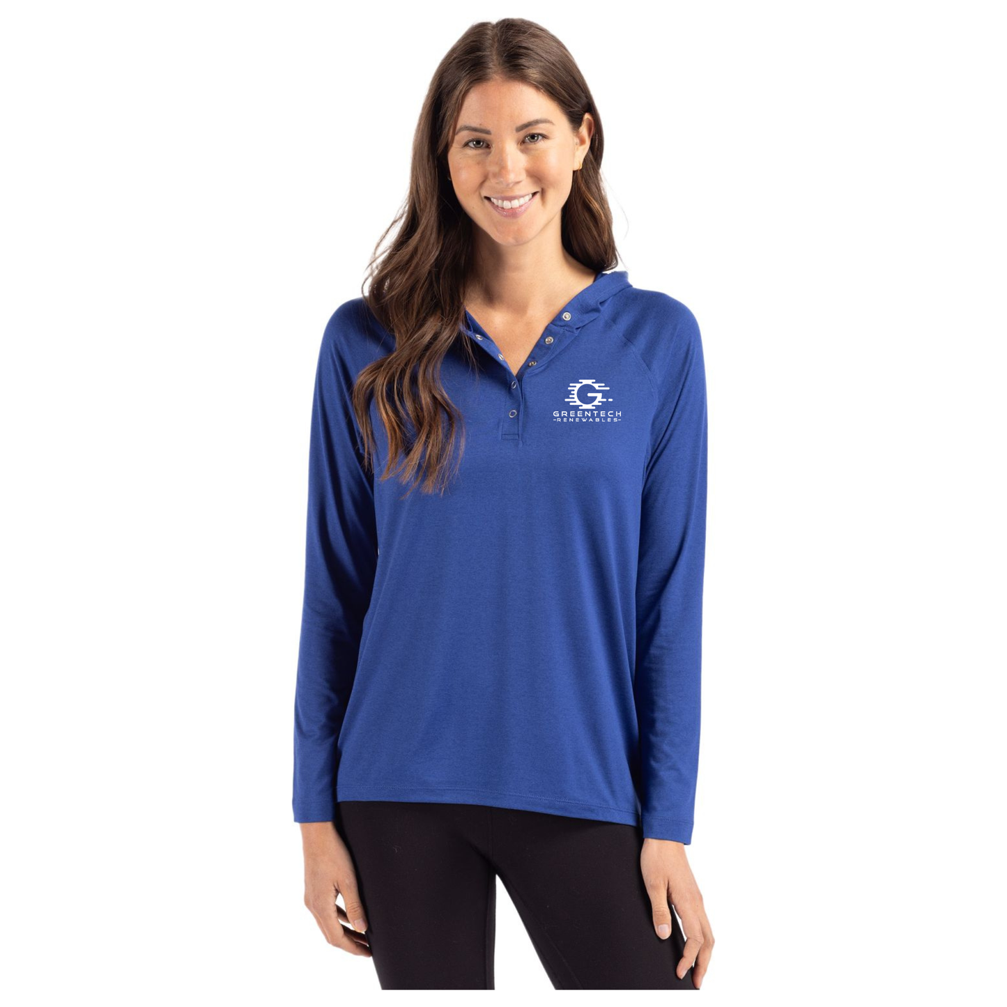 Cutter & Buck Coastline Epic Comfort Eco Recycled Womens Hooded Shirt - LCK00184