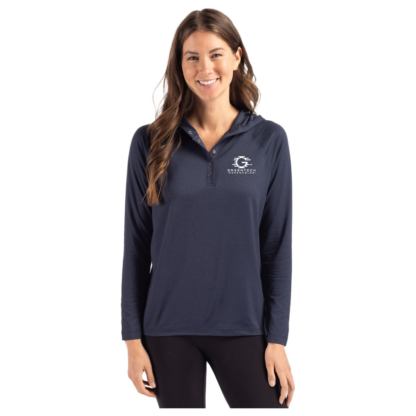 Cutter & Buck Coastline Epic Comfort Eco Recycled Womens Hooded Shirt - LCK00184