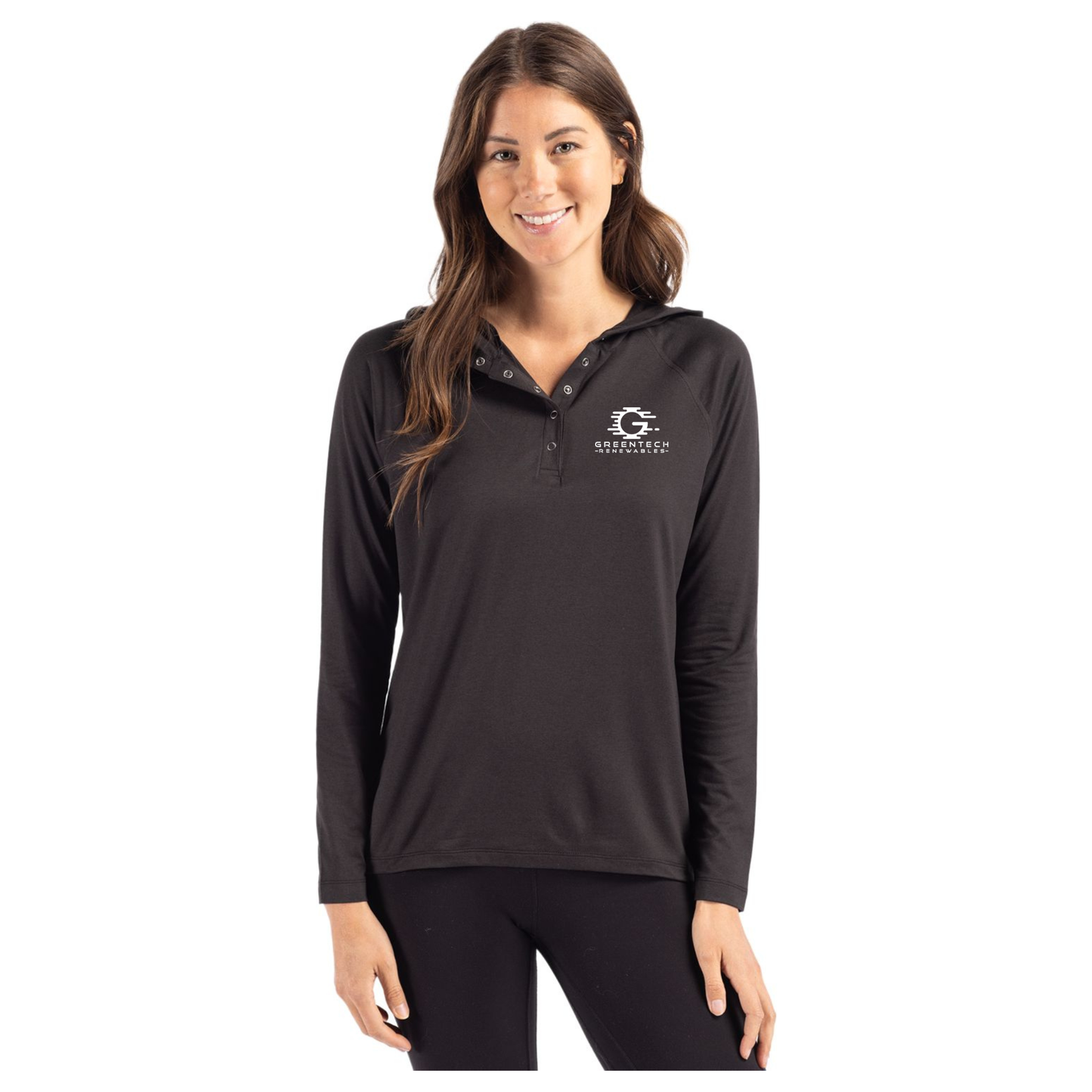 Cutter & Buck Coastline Epic Comfort Eco Recycled Womens Hooded Shirt - LCK00184