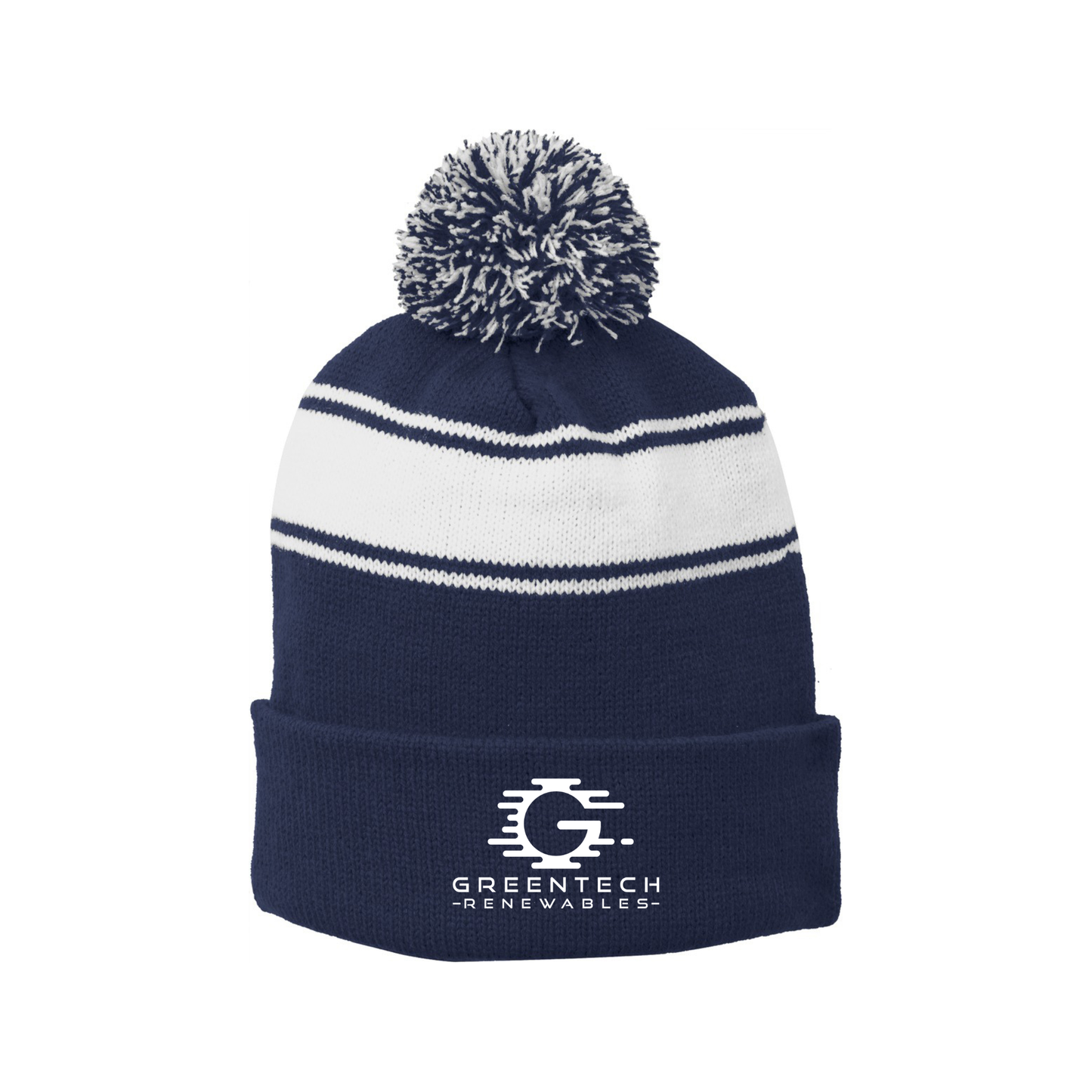 Sport-Tek® Stripe Pom Pom Beanie - STC28