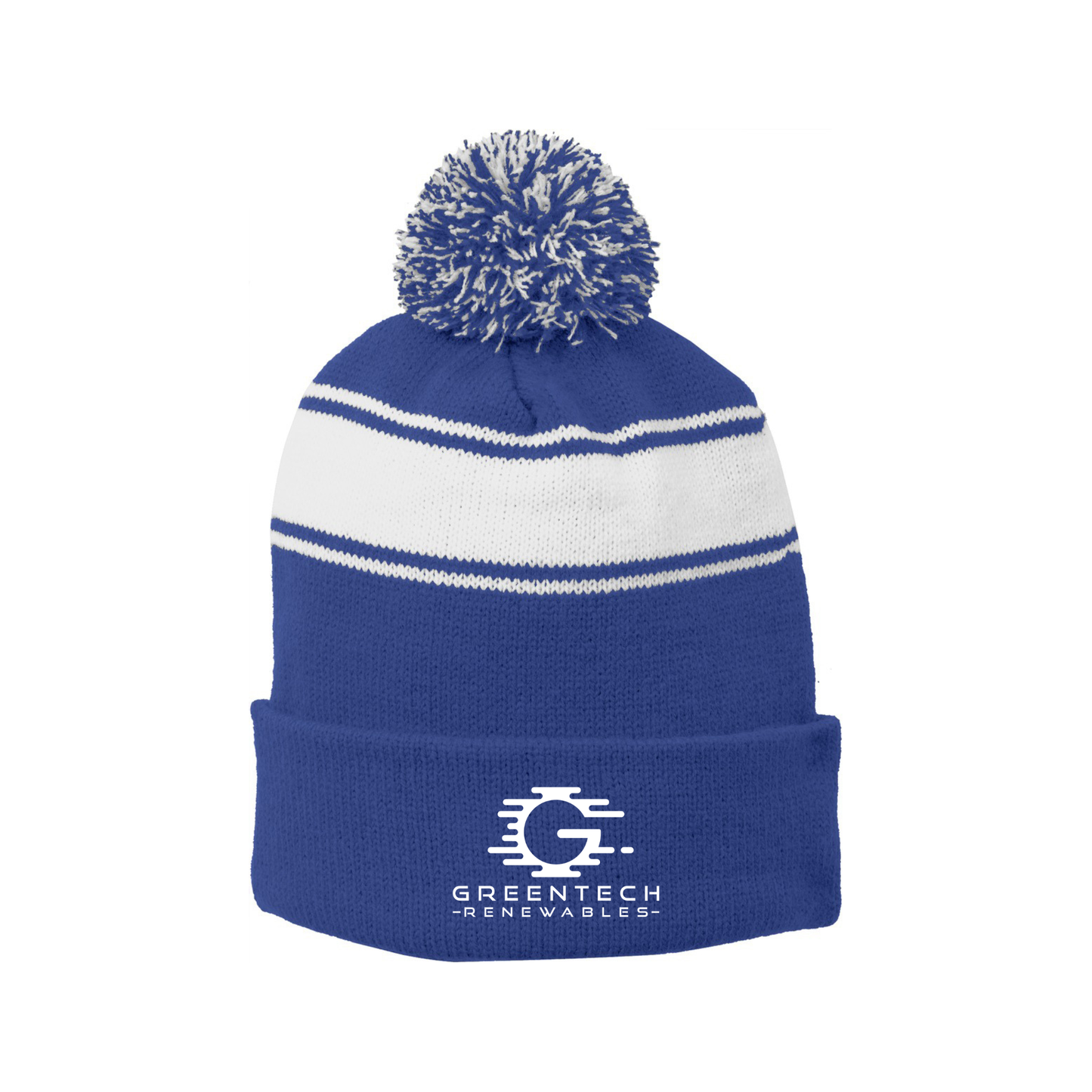 Sport-Tek® Stripe Pom Pom Beanie - STC28