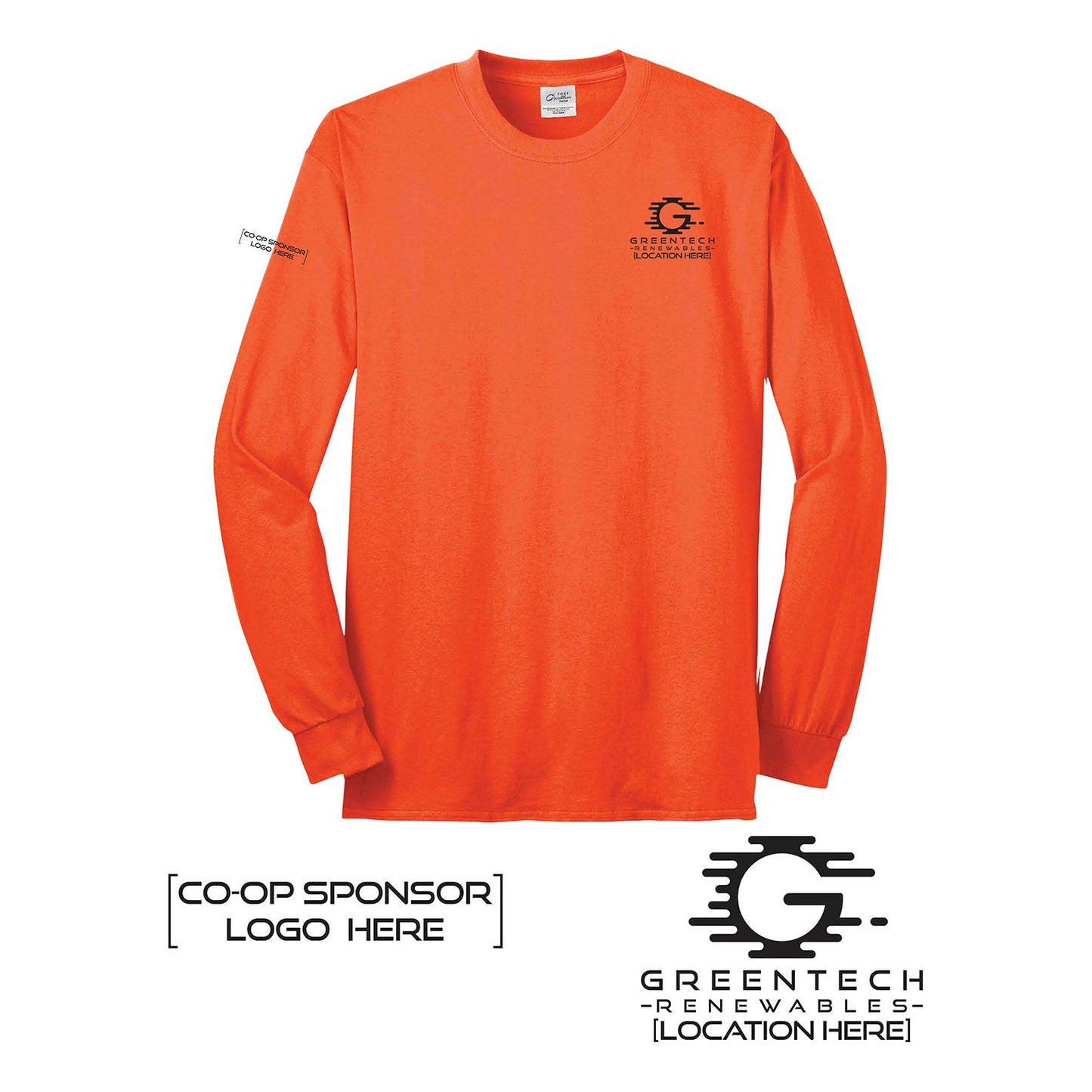 Port & Company® Long Sleeve Core Cotton Tee (Qty: 100) - PC54LS